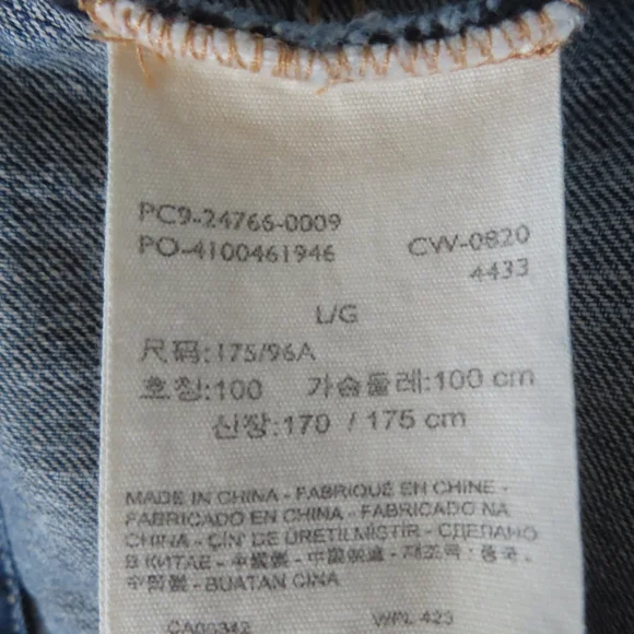 LEVI'S x NATHANIEL RUSSELL EARTH SERVICE WELLTHREAD DENIM JACKET MSRP $198- L